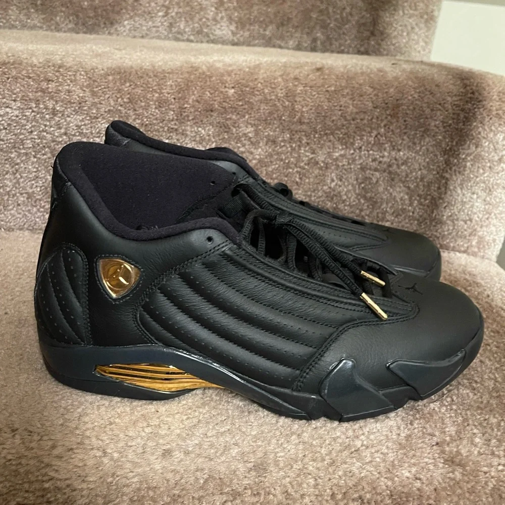 Black & Gold Jordan 14 DMP. - Picture 6 of 7